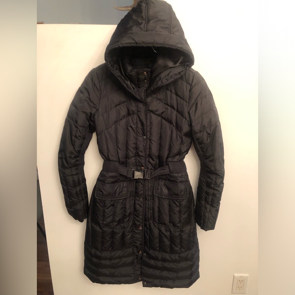 Miss Sixty Long Black Puffer style down winter coat size Small